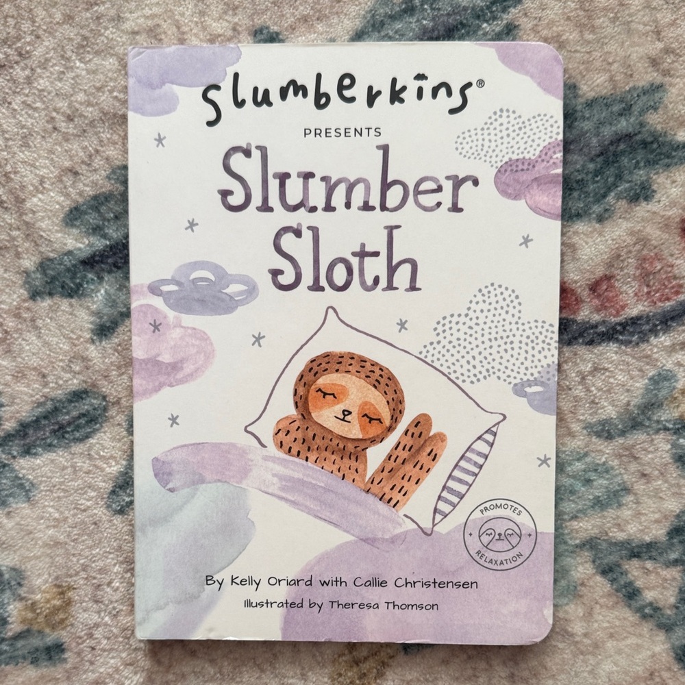 Slumberkins Slumber Sloth Board Book - Purple and Brown